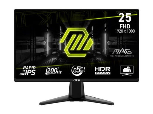 MSI - MAG 255F E20 24" Rapid IPS LCD FHD 200Hz 0.5ms Adaptive sync Gaming Monitor with HDR Ready(DisplayPort HDMI) - Metallic Black