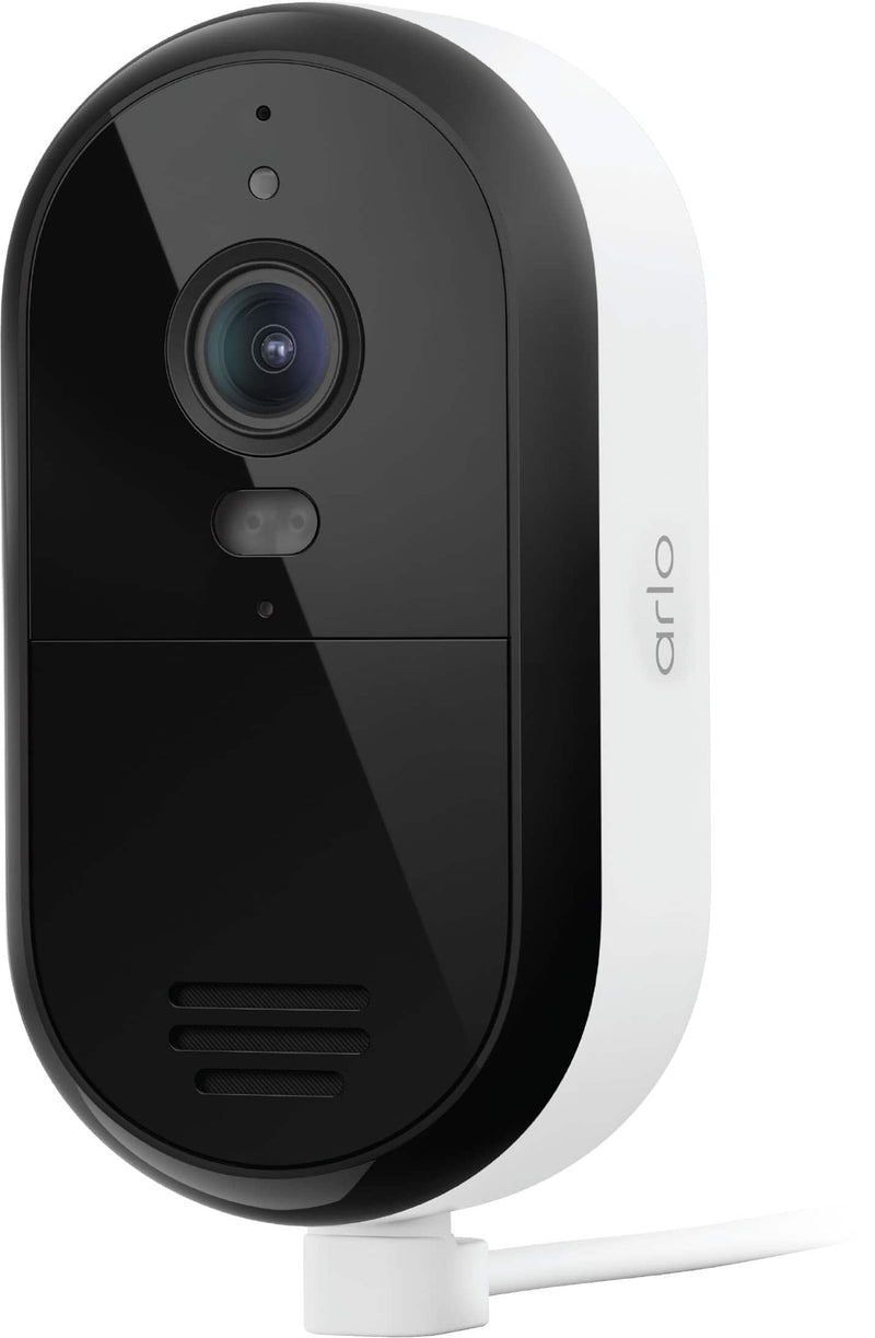Arlo - Essential Outdoor Security Camera 2K (2025 Release) - Wired Plug-In Powered 1-Cam - White