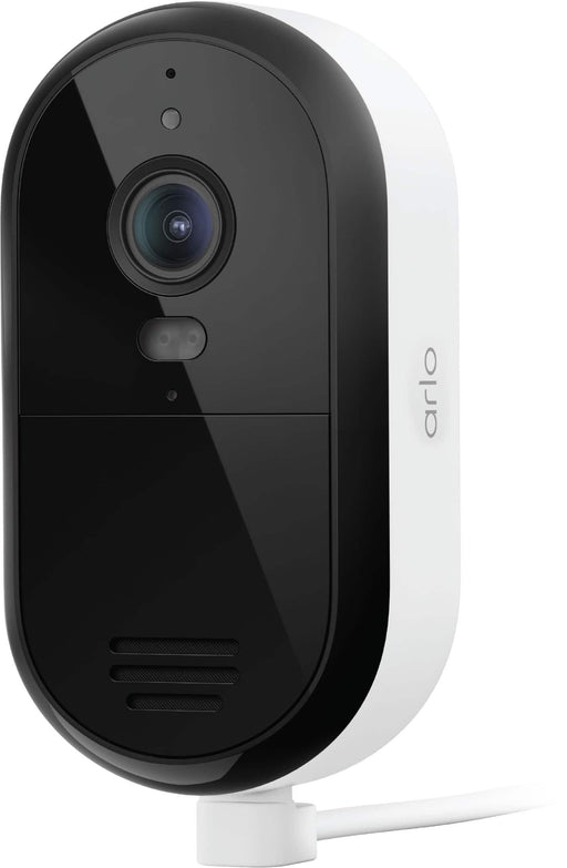 Arlo - Essential Outdoor Security Camera 2K (2025 Release) - Wired Plug-In Powered 1-Cam - White