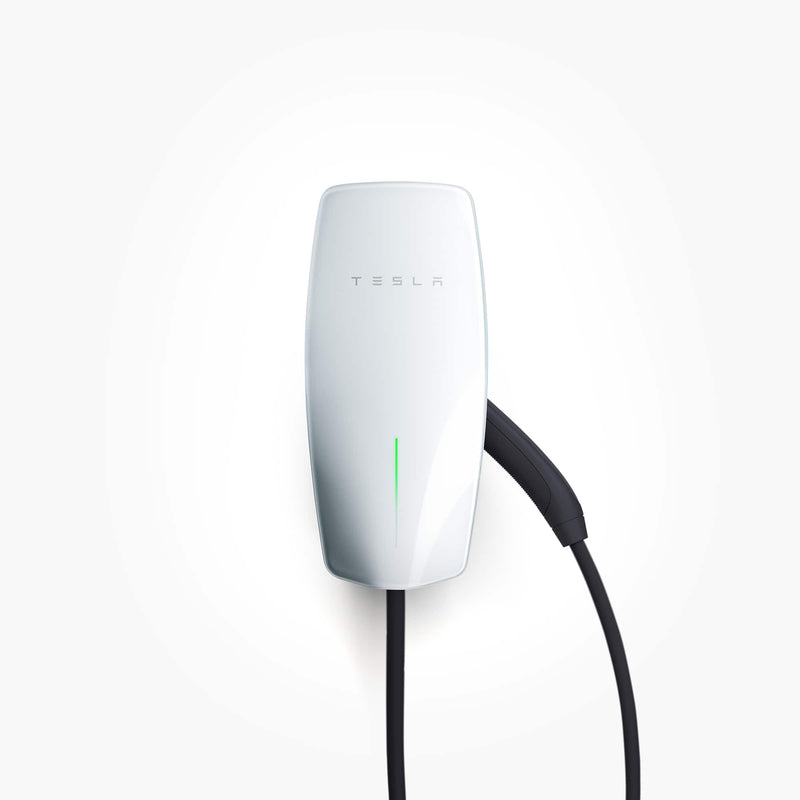 Tesla - Wall Connector Level 2 Hardwired Electric Vehicle (EV Charger) - up to 48A - 24' - White
