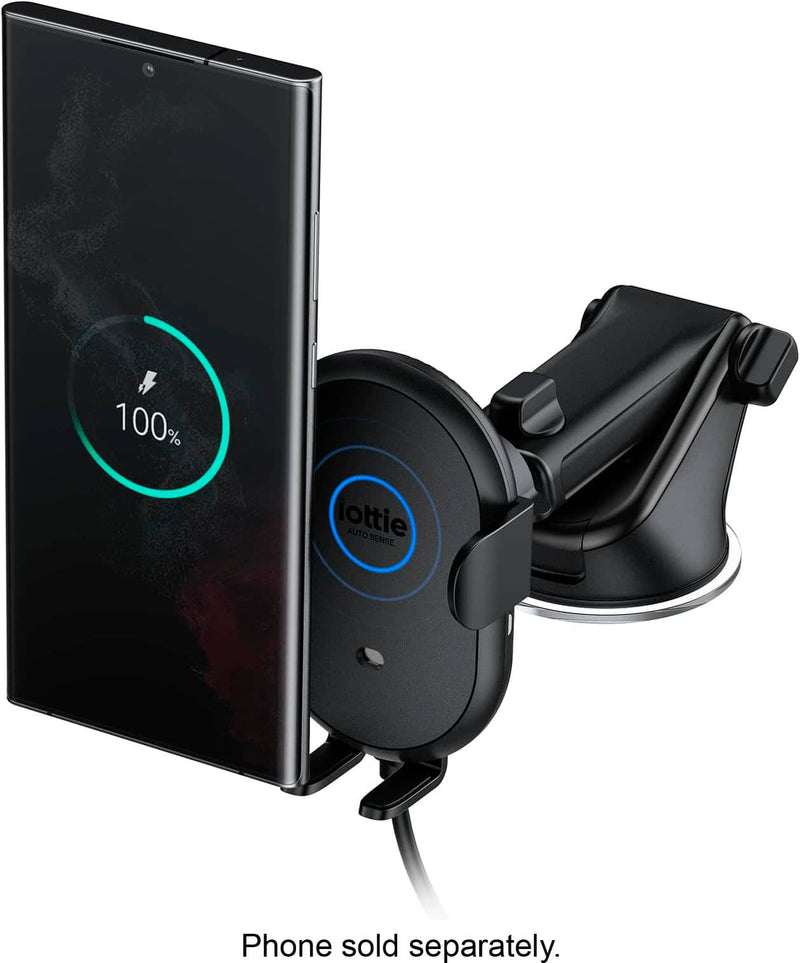 iOttie - Auto Sense 2 Wireless Dashboard  Windshield Car Mount - Black