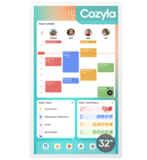 Cozyla - 32" Digital Calendar+2 - White