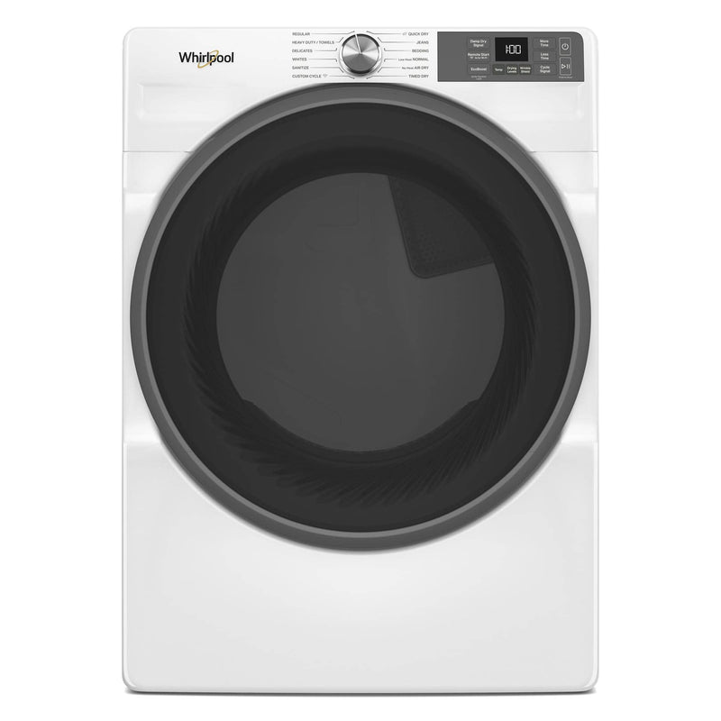 Whirlpool - 7.4 cu. ft. Smart Front Load ENERGY STAR Gas Dryer with Wrinkle Shield Option - White