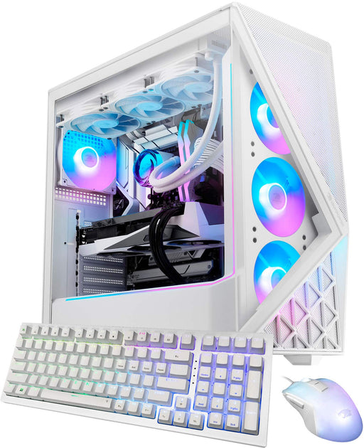 iBUYPOWER - Slate Gaming Desktop PC- Intel Core Ultra 9 285KNVIDIA GeForce RTX 5070 12GB32GB DDR5 RGB2TB NVMe - White