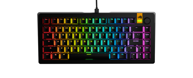 Glorious - GMMK 3 HE 75 Wired Hall-Effect Linear Switch Gaming Keyboard with Rapid Trigger and Adjustable Actuation - Black