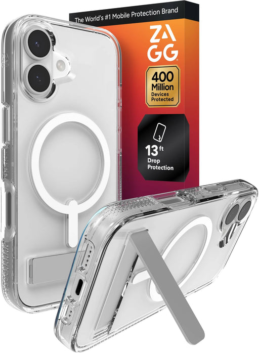 ZAGG - Crystal Palace Snap MagSafe Compatible Case w/ Kickstand for Apple iPhone 17 - Clear