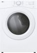 LG - 7.4 Cu. Ft. Ultra Large Stackable Smart Electric Dryer with AI Sensor Dry and LoDecibel Quiet Operation - White