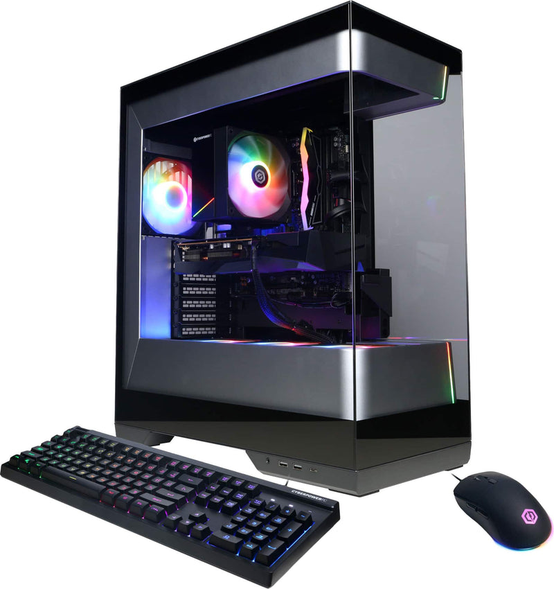 CyberPowerPC - Gaming Desktop - AMD Ryzen 7 8700F - AMD Radeon RX 7700 16GB - 16GB DDR5 - 1TB PCIe 4.0 SSD - Black