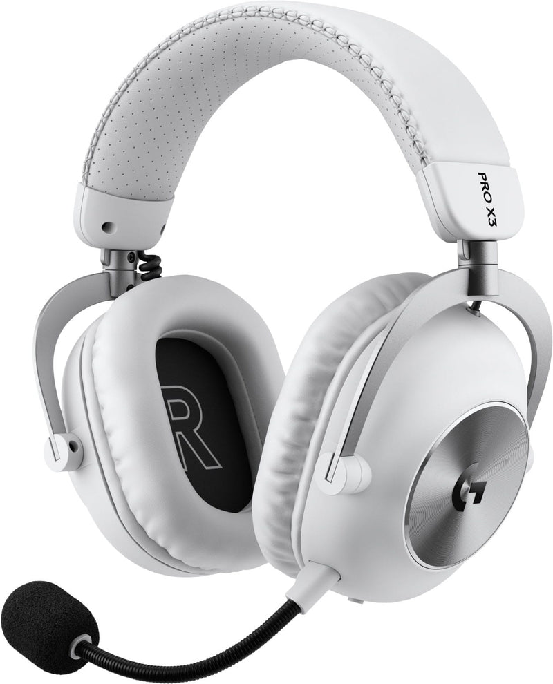 Logitech - G PRO X3 LIGHTSPEED Wireless Gaming Headset with Bluetooth/USB/3.5 mm Aux for PC PS5 PS5 - White