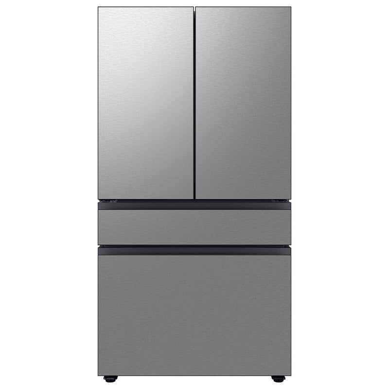 Samsung - Bespoke 29 cu. ft. 4-Door French Door Refrigerator with Inner Beverage Center  FlexZone Drawer - Stainless Steel