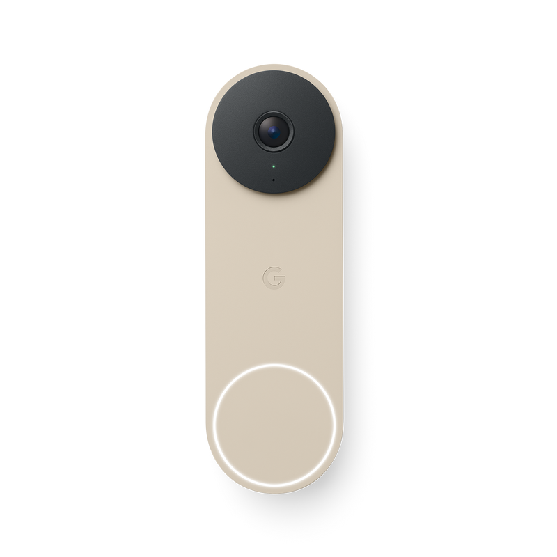 Google - Nest Doorbell (wired 3rd gen) - Latest Model - 2K Video and Gemini - Linen