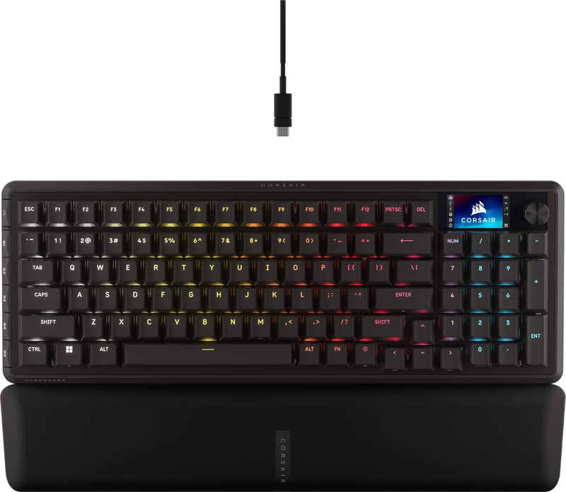 CORSAIR - VANGUARD PRO 96 RGB Wired Magnetic MGX Linear Hall Effect 96 Gaming Keyboard with FlashTap SOCD+Rapid trigger - Black