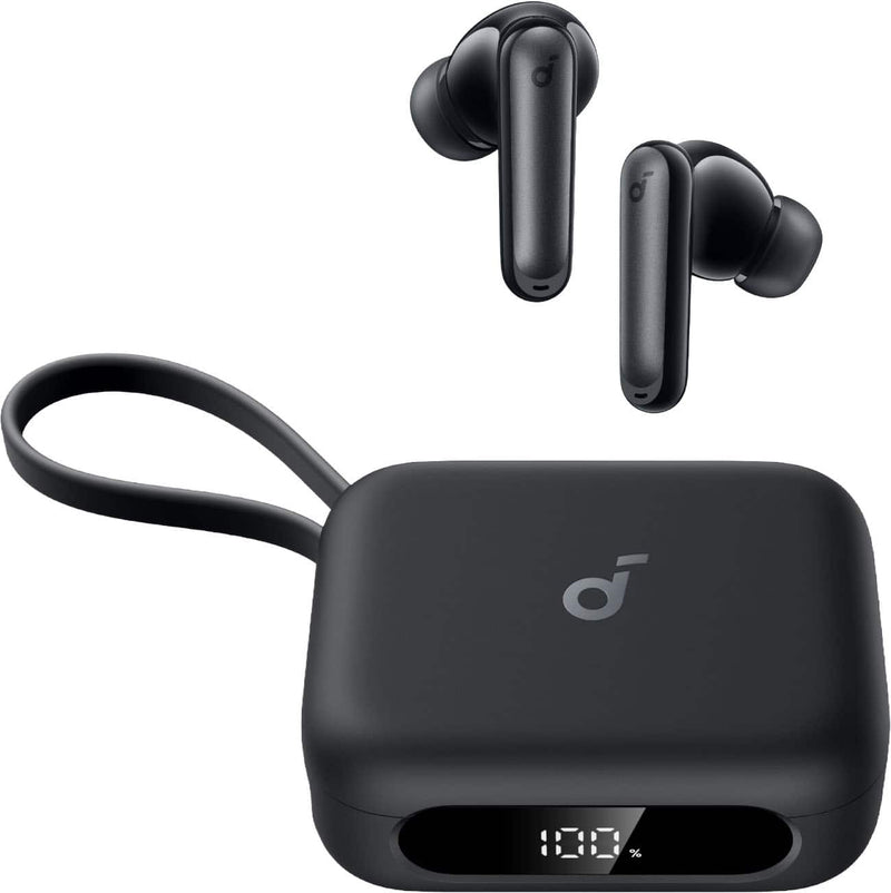 Soundcore - by Anker P41i Bluetooth Wireless In Ear Earbuds with Portable USB-C 3000mAh Phone Charger (With Lightning Adapter) - Black