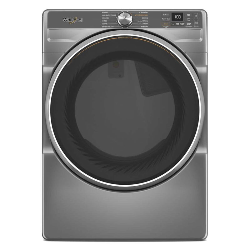 Whirlpool - 7.4 Cu. Ft. Smart Front Load ENERGY STAR Gas Dryer with Steam Capabilities - Silver