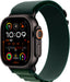 Apple Watch Ultra 2 (GPS+Cellular) 49mm Titanium Case with Dark Green Alpine Loop - Medium - Black