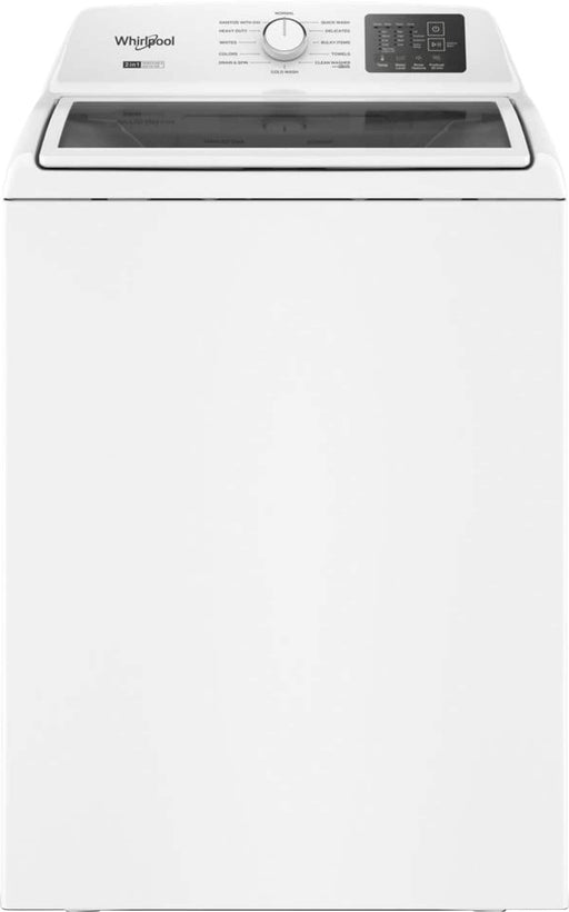 Whirlpool - 4.3 Cu. Ft. High-Eficiency Top Load Washer with 2-in-1 Removable Agitator and Soft Close Glass Lid - White