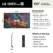 LG - 100" Class 84B Series QNED evo AI Mini LED 4K Smart webOS TV (2026)