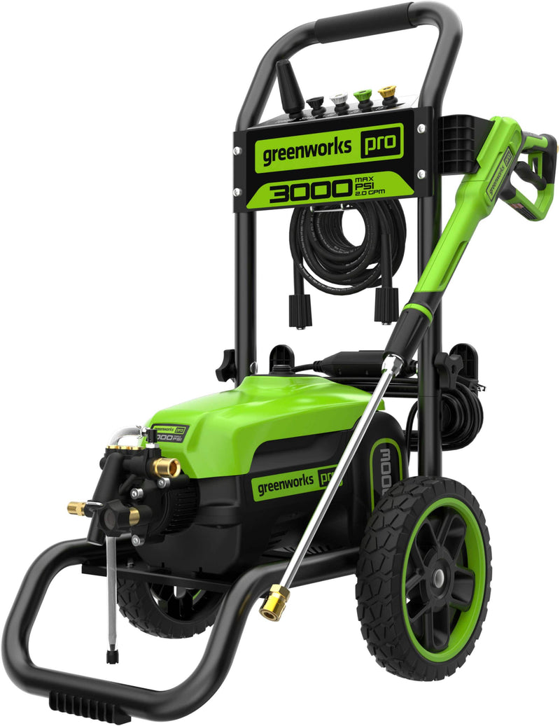 Greenworks - 3000 PSI Electric Pressure Washer up to 2.0 GPM - Green