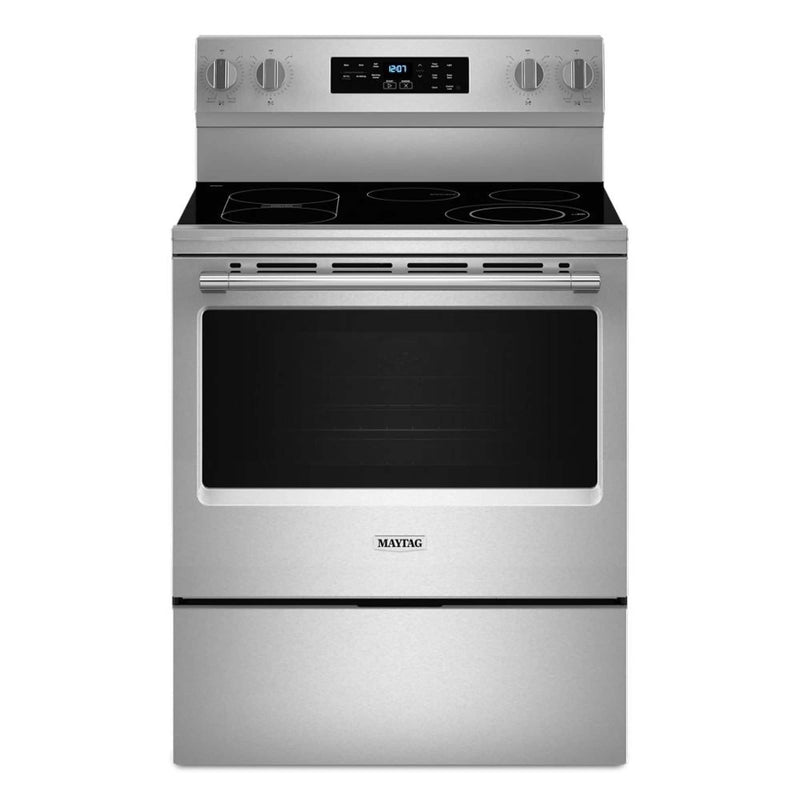 Maytag - 30-Inch Wide Electric Range With No Preheat Air Fry and Air Baking - 5.3 cu. ft - Stainless Steel