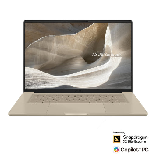 ASUS - Zenbook A16 16" 3K OLED Touchscreen Laptop - Snapdragon X2 Elite Extreme 2026 - 48GB RAM - 1TB SSD - Copilot+ PC - Zabriskie Beige