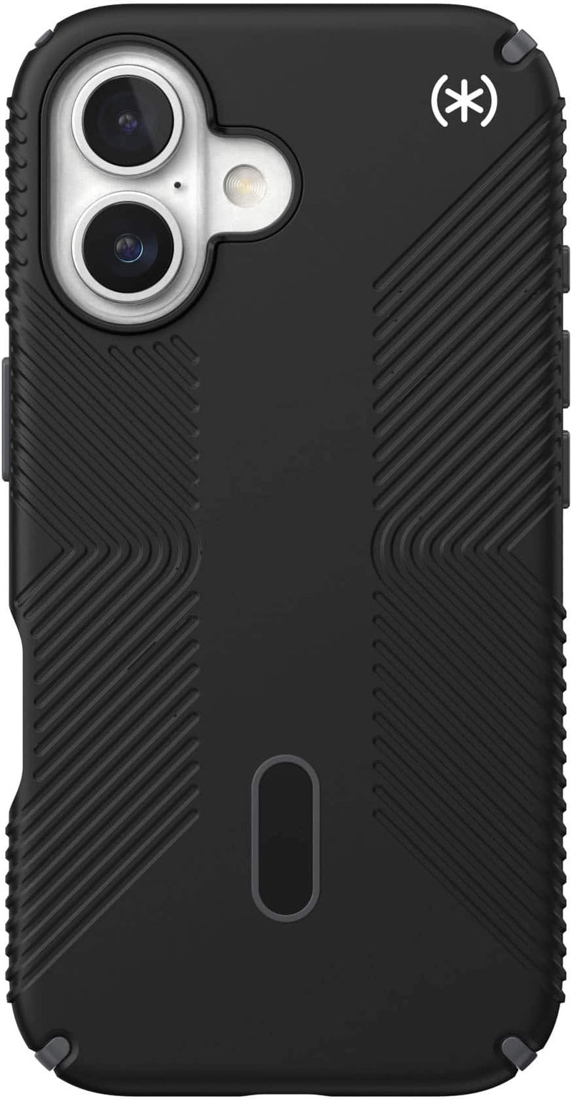 Speck - Presidio2 Grip ClickLock Case with MagSafe for Apple iPhone 16 - Black