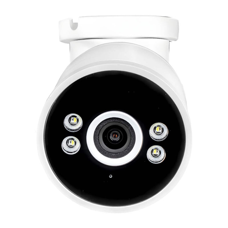 Swann - AdvancedX 4K Security Camera PoE Outdoor Bullet Color Night Vision Smart Video Analytics/Alerts Motion Detect - White