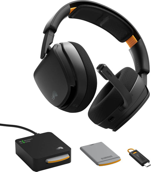 Glorious - GHS Wireless InfinitePlay 2.4/Bluetooth Over-Ear Wireless Gaming Headset + Base Station for PC PS5 PS4 and Switch - Black