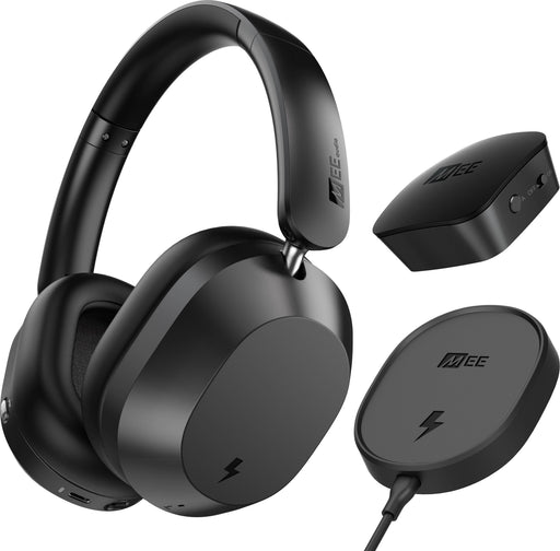 MEE audio - Cinema 3D Noise Canceling BT Over-the-Ear HP with Charging Pad  Spatial Audio for BT-Enabled TVs and Other Devices - Black