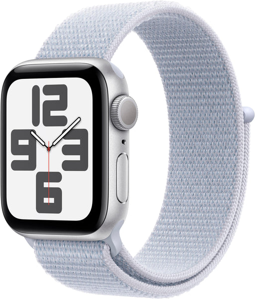 Apple Watch SE 2nd Generation (GPS) 40mm Aluminum Case with Blue Cloud Sport Loop - One Size - Silver - (2024)