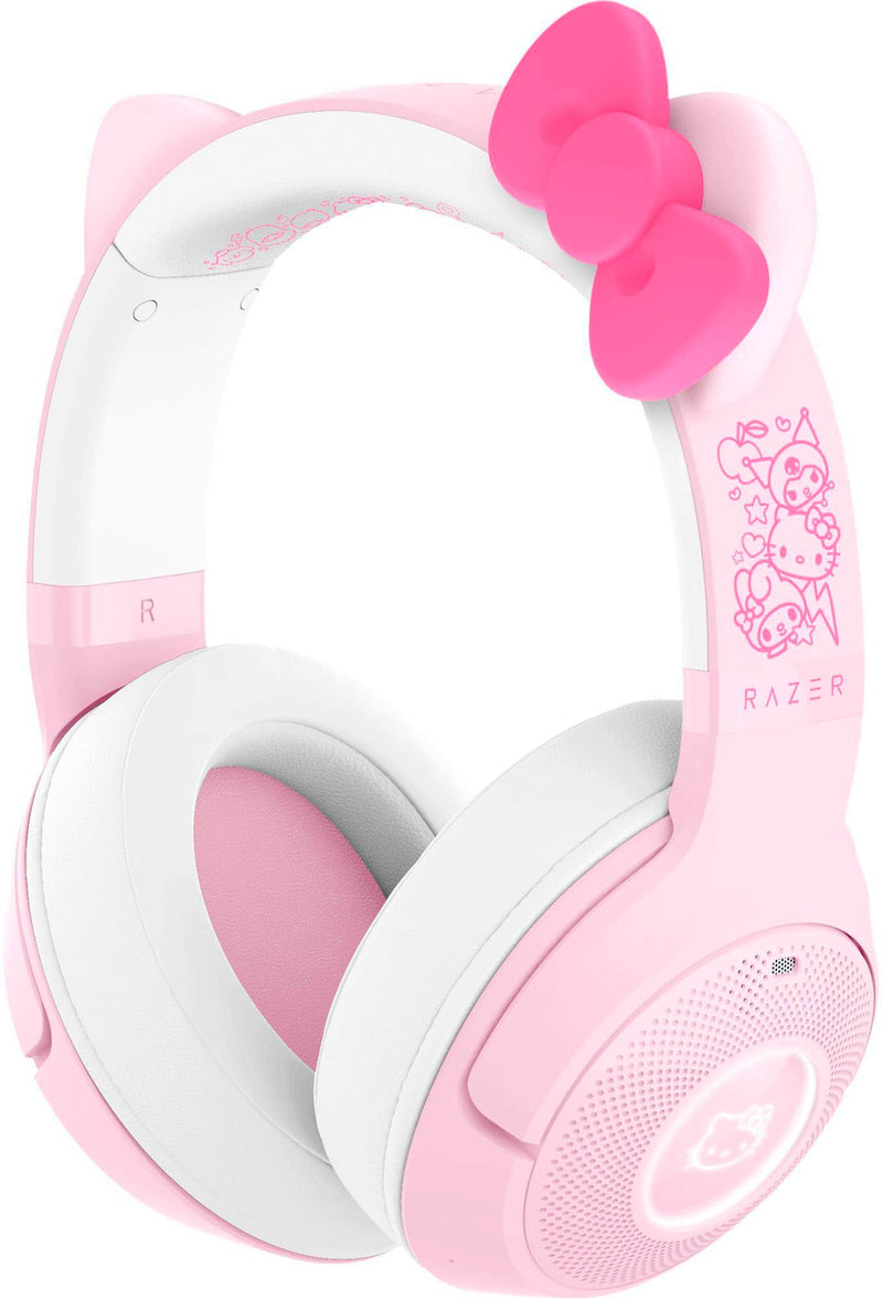 Razer - Kraken Kitty V2 Wireless Gaming Headset for PC Mac Playstation Nintendo Switch Steam Deck Mobile and Tablet - Hello Kitty Edition