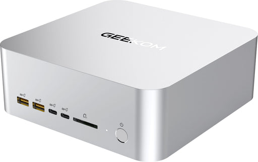 GEEKOM - A9 Mega mini PC AMD Ryzen AI Max Series 395 processor Radeon 8060S Graphics128GB Quad-Channel RAM 2TB SSD Storage - Silver
