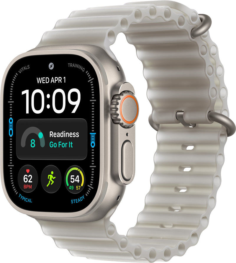 Apple Watch Ultra 4 GPS + Cellular 49mm Titanium Case with Translucent Gray Ocean Band - Natural - (2026)