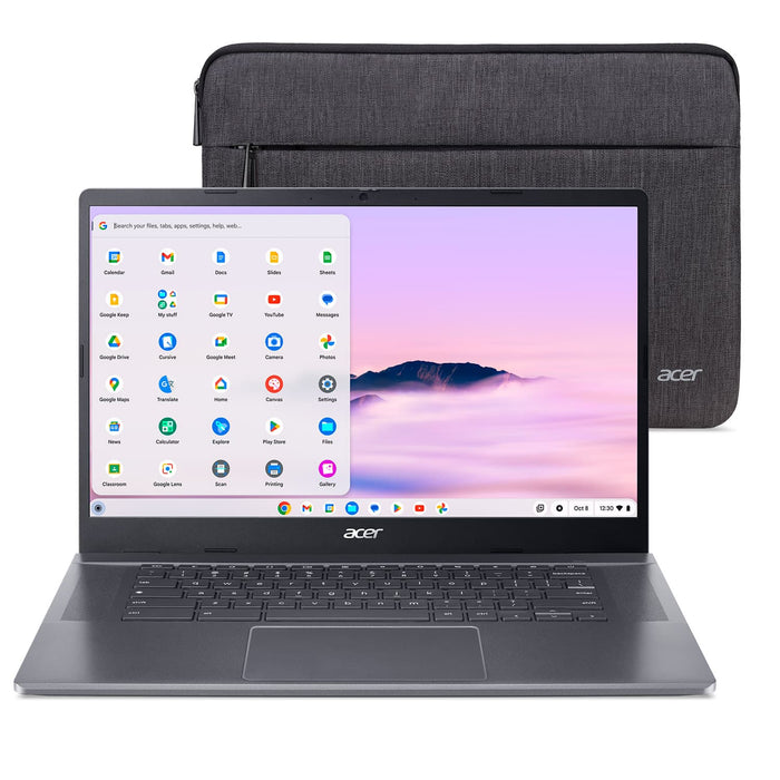 Acer - Chromebook Plus 515 Laptop with Google AI  15.6" FHD Display - Intel i3-1215U  8GB LPDDR5X  128GB UFS  Wi-Fi 6E - Steel Gray