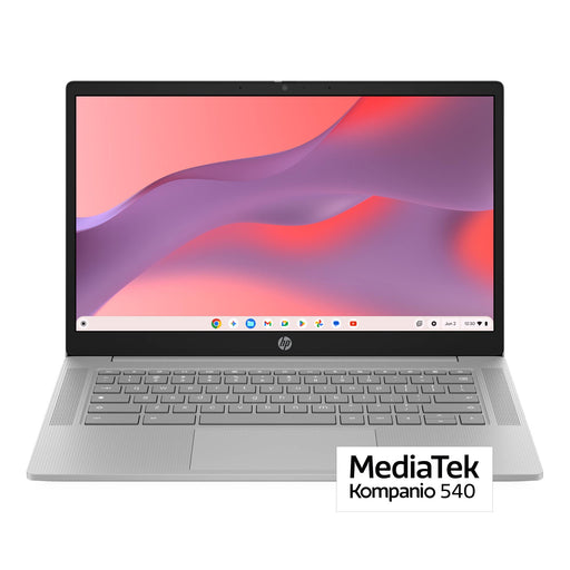 HP - 14" Chromebook - MediaTek Kompanio 540 - 4GB Memory - 64GB eMMC - Modern Gray