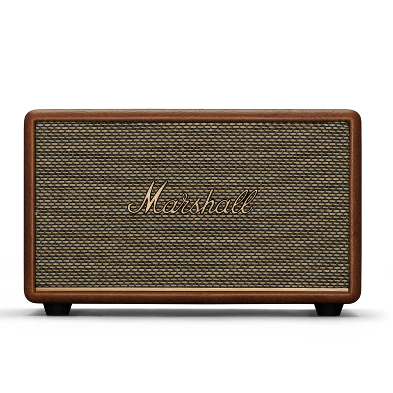 Marshall - Acton III Bluetooth Home Speaker with Bass / Treble / Volume Controls and 3.5 mm Auxiliary Input - Brown