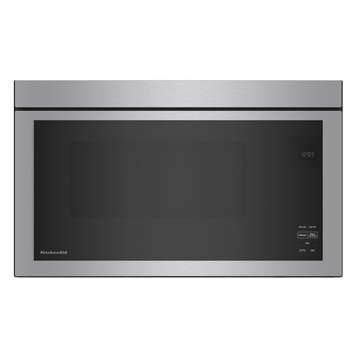 KitchenAid - 1.1 Cu. Ft. Over-the-Range Microwave with Flush Built-in Design and PrintShield Finish - Stainless Steel