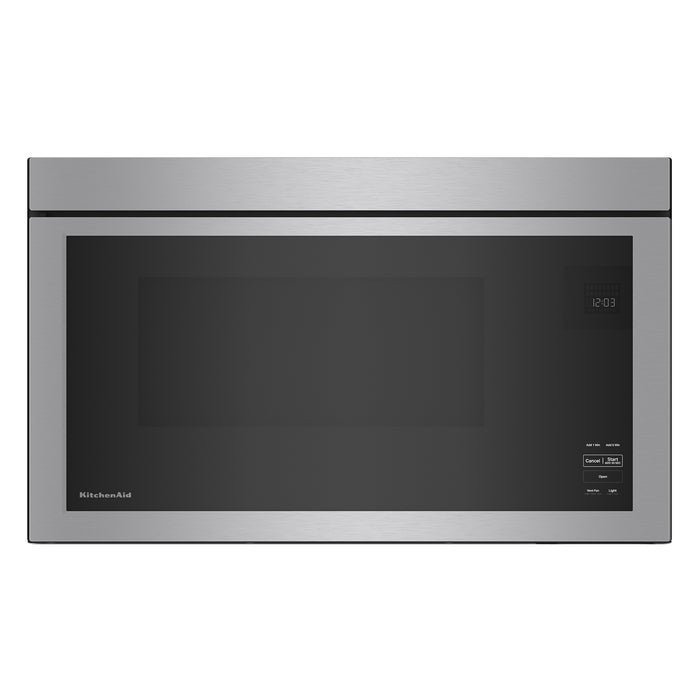 KitchenAid - 1.1 Cu. Ft. Over-the-Range Microwave with Flush Built-in Design and PrintShield Finish - Stainless Steel