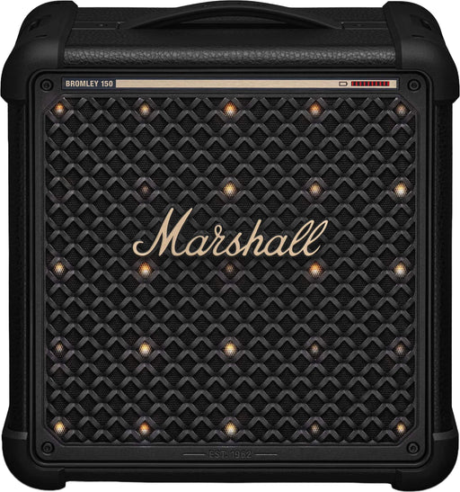 Marshall - Bromley 150 Portable Wireless Party Speaker with Bluetooth / 3.5 mm Auxiliary / Microphone Inputs and LED Lights - Black/Brass