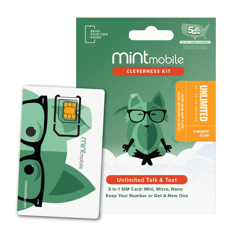 Mint Mobile - Unlimited Phone Plan - 3 Months of Wireless Service