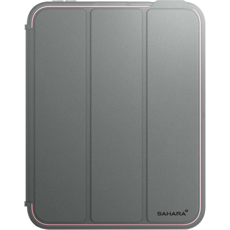 SaharaCase - Raider Series Heavy Duty Folio Case for Apple iPad mini (A17 Pro) and iPad mini (6th Gen) - Mist Gray/Pink