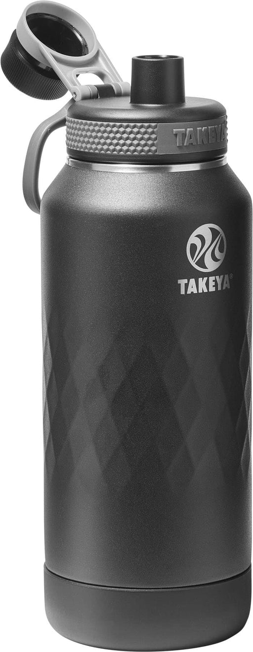 Takeya - Sport 32-oz. Leakproof Water Bottle with Spout Lid - Obsidian