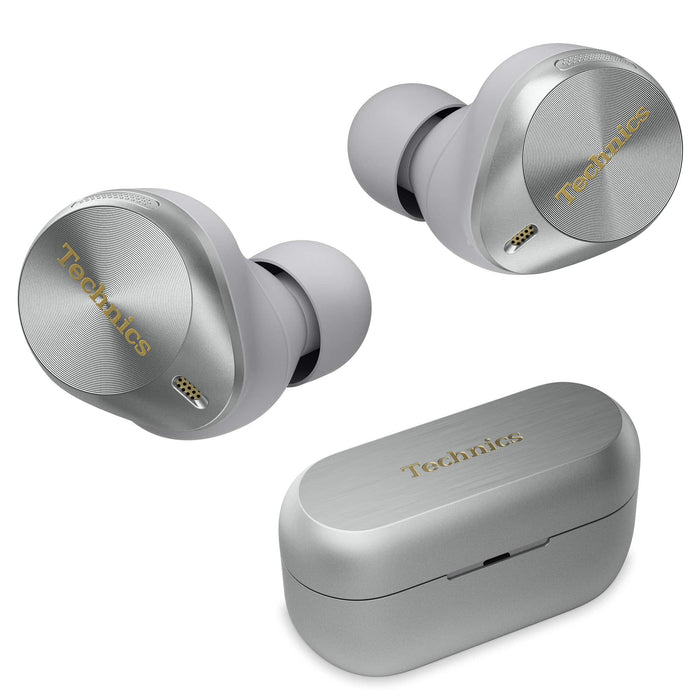 Technics - Premium HiFi True Wireless Earbuds with Noise Cancelling 3 Device Multipoint Connectivity Wireless Charging - Silver