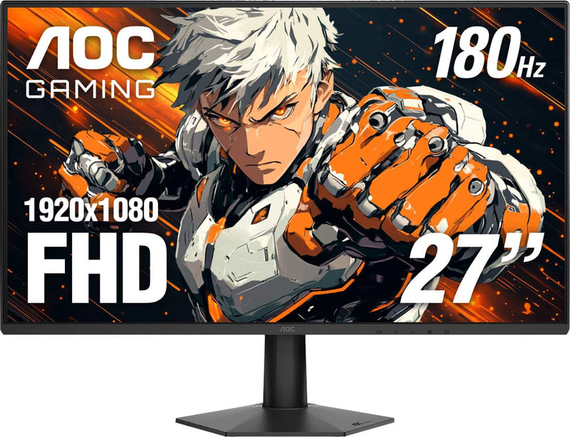 AOC - 27G50F2 27" IPS Panel LED FHD G-Sync Compatible 180hz Gaming Monitor - Black