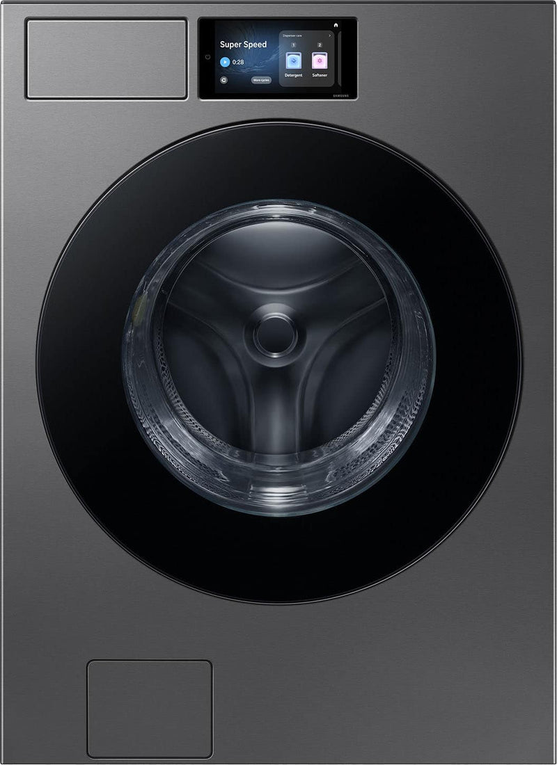 Samsung - 5.3 cu. ft. Bespoke AI Ultra Capacity Front Load Washer with AI Home - Dark Steel