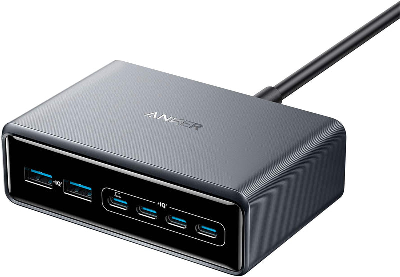 Anker - Prime Desktop Charger (200W 6 Ports GaN) - Silver