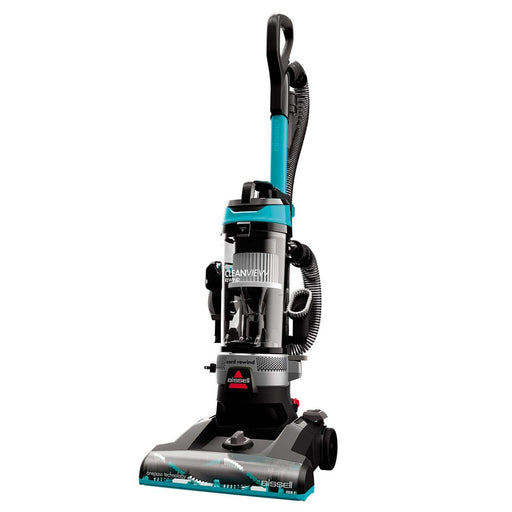 BISSELL - CleanView Rewind Upright Vacuum Cleaner - Black with Electric Blue accents
