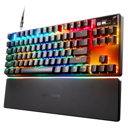 SteelSeries - Apex Pro 2023 TKL Wired Mechanical OmniPoint 2.0 Adjustable Actuation Switch Gaming Keyboard with RGB Backlighting - Black