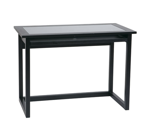 OSP Home Furnishings - Tool Less Meridian Computer Desk - Black / Clear Glass