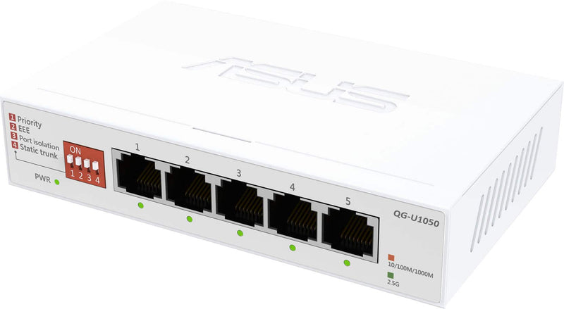 ASUS - QG-U1050 5-Port 2.5G Unmanaged Switch - White