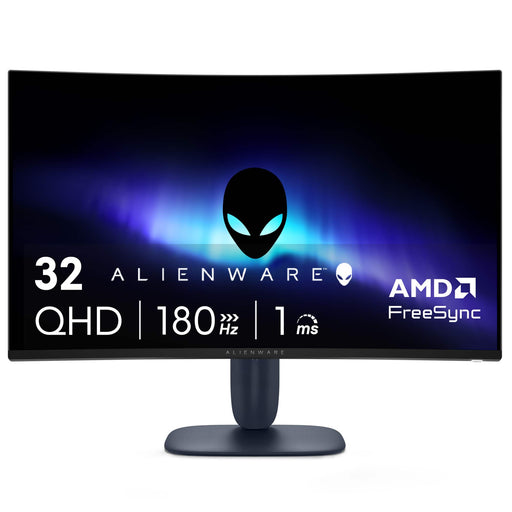 Alienware - AW3225DM 32" VA LED Curved QHD 180Hz 1ms FreeSync Gaming Monitor with HDR (HDMI DisplayPort) - Interstellar Indigo